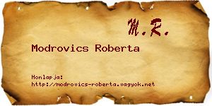 Modrovics Roberta névjegykártya